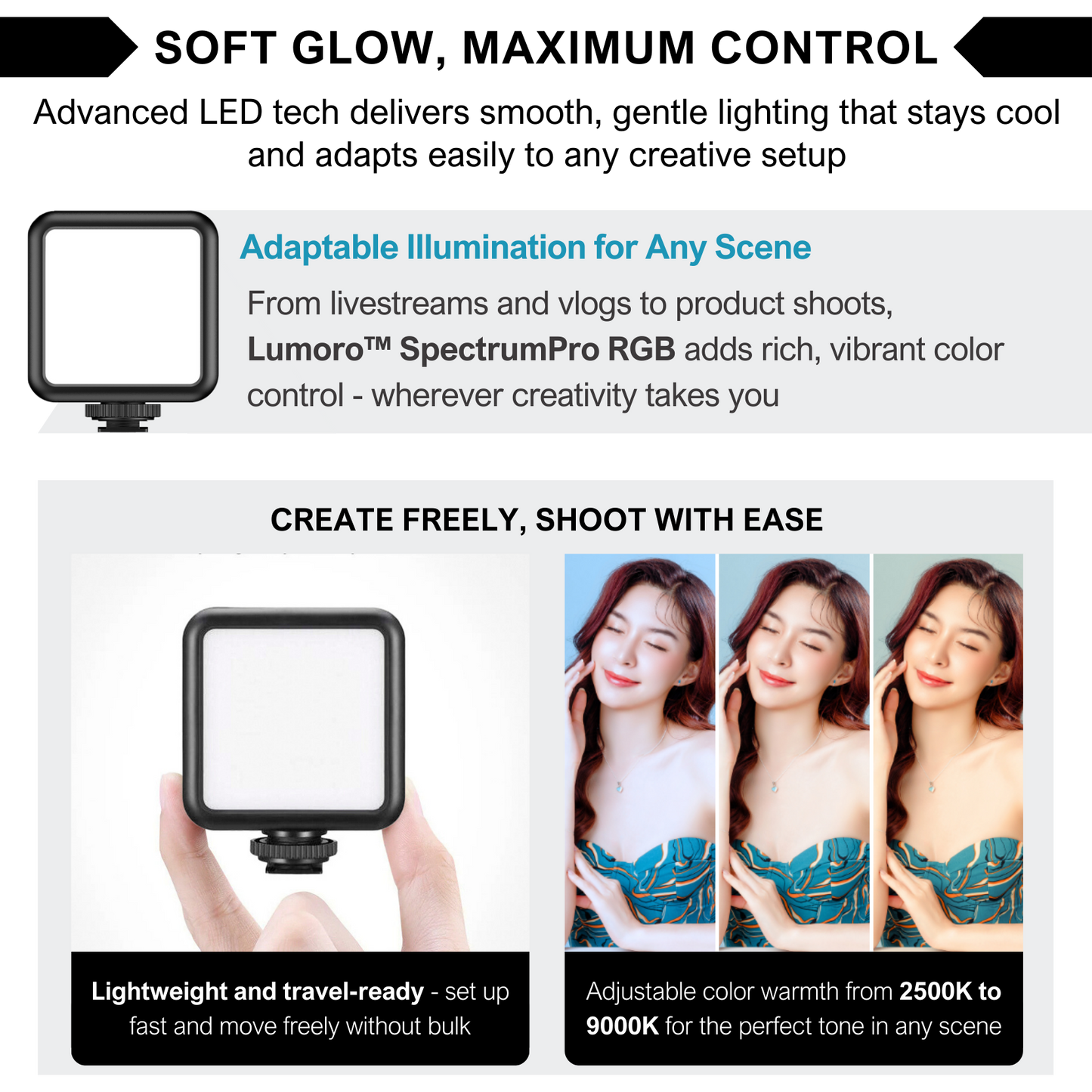 SpectrumPro RGB LED Video Light